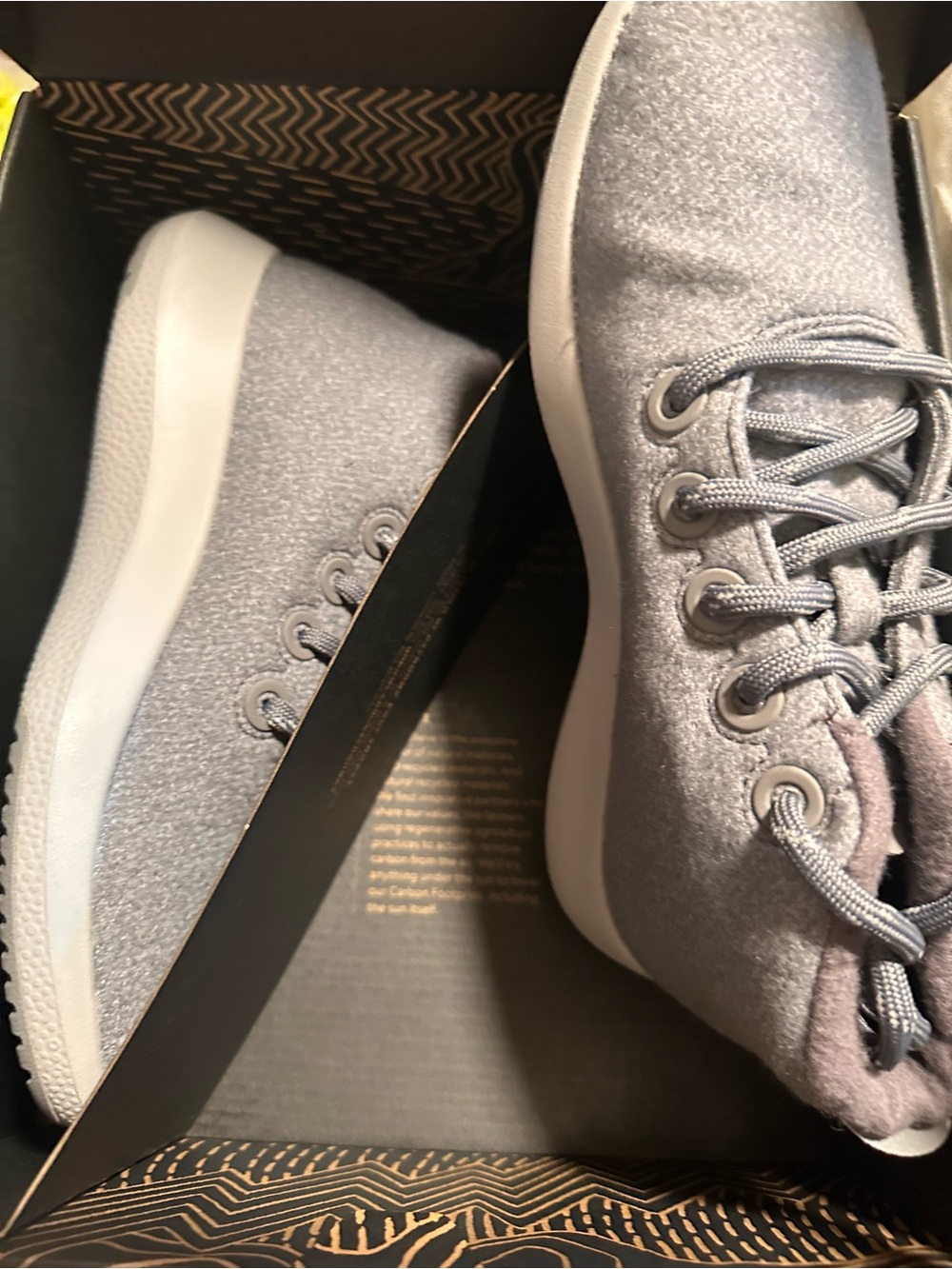 allbirds Women's Light Gray Wool Lace-Up Sneakers